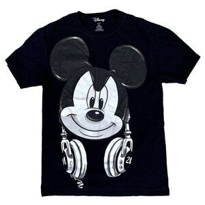 Disney Mickey Mouse with Headphones T-Shirt Size Small